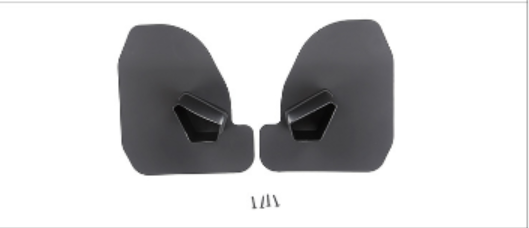 Ford Bronco Rock Rail End Caps Mudflaps - 4 Door - Set of two